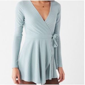 Urban Outfitters Brielle Knit Wrap Romper